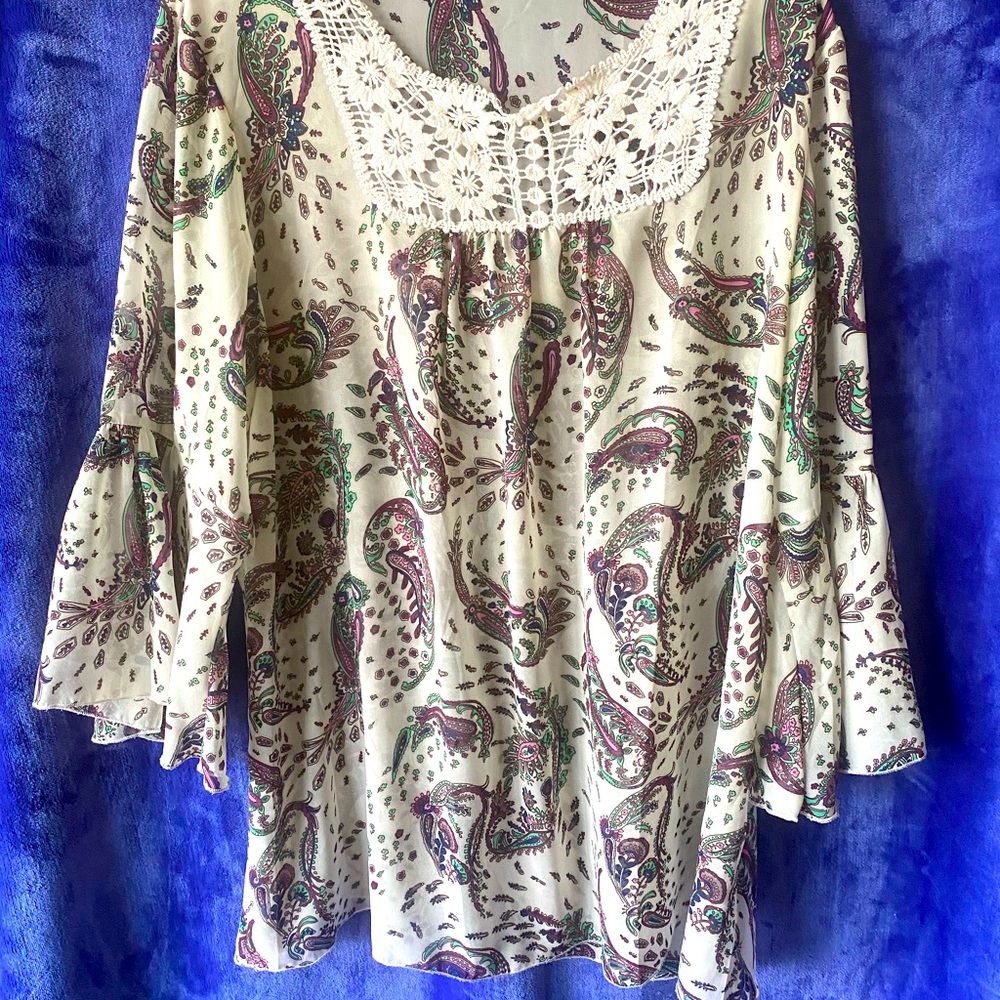Lady’s World Purple Paisley extra large